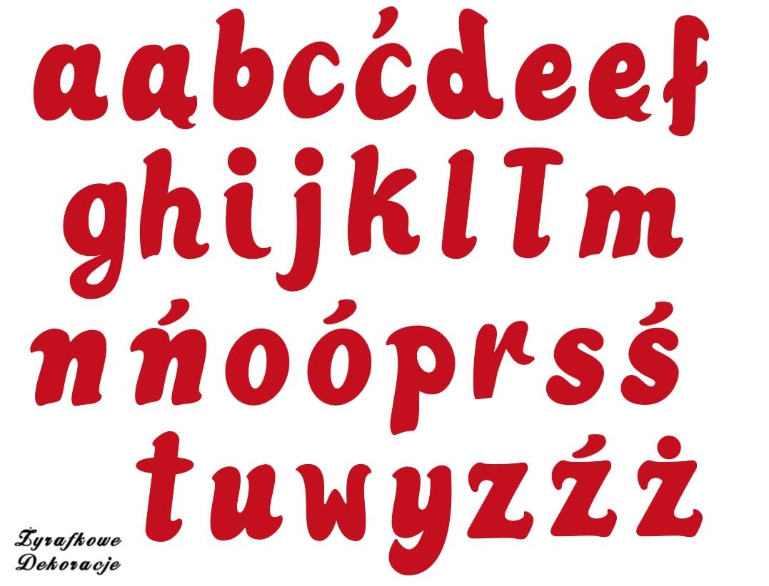 Small Writte dowolny napis czerwony