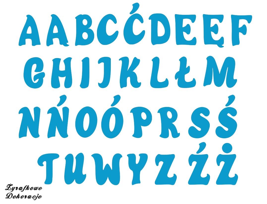 Small Writte dowolny napis niebieski wielkie