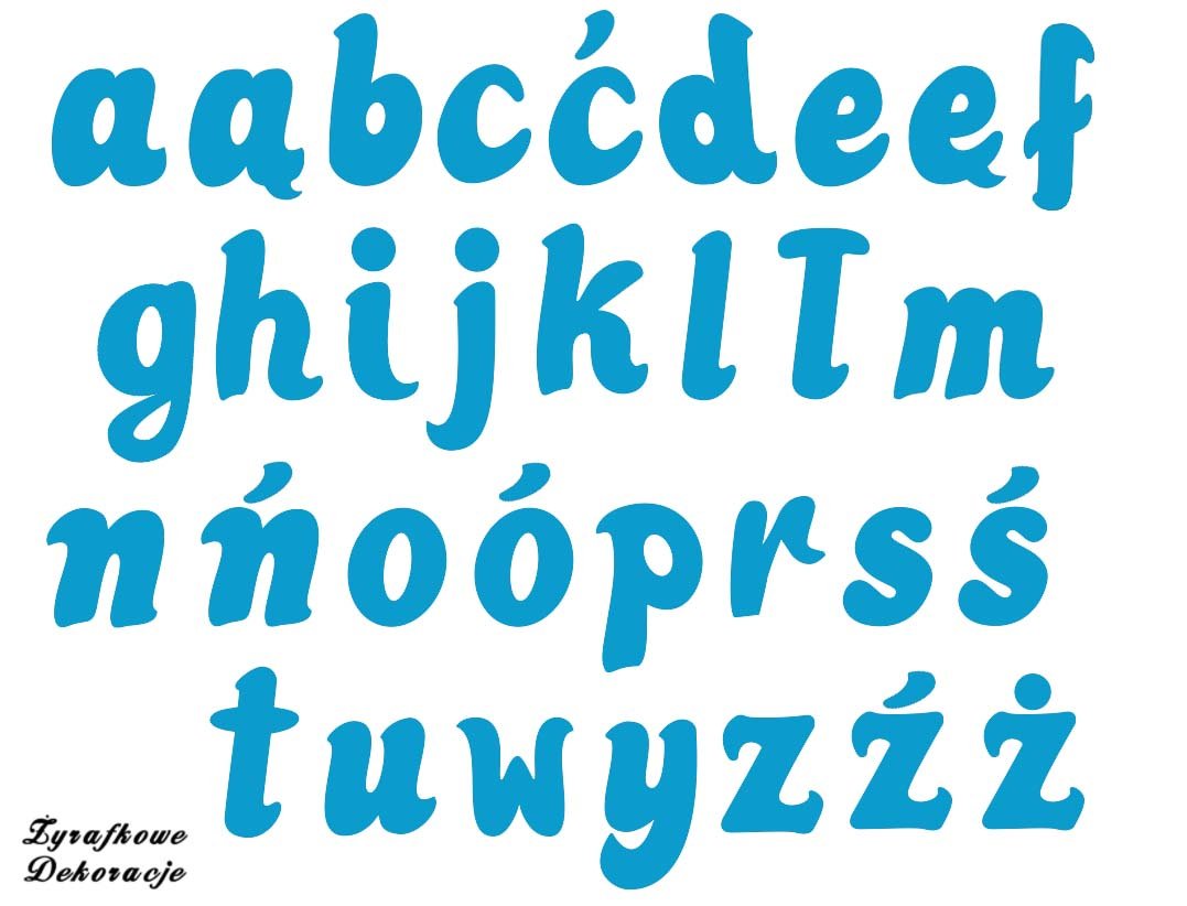 Small Writte dowolny napis niebieski