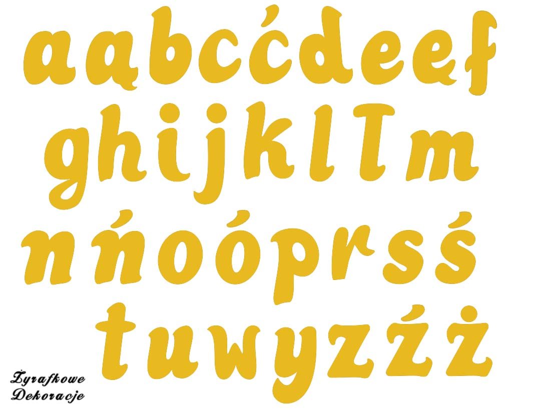 Small Writte dowolny napis żółty