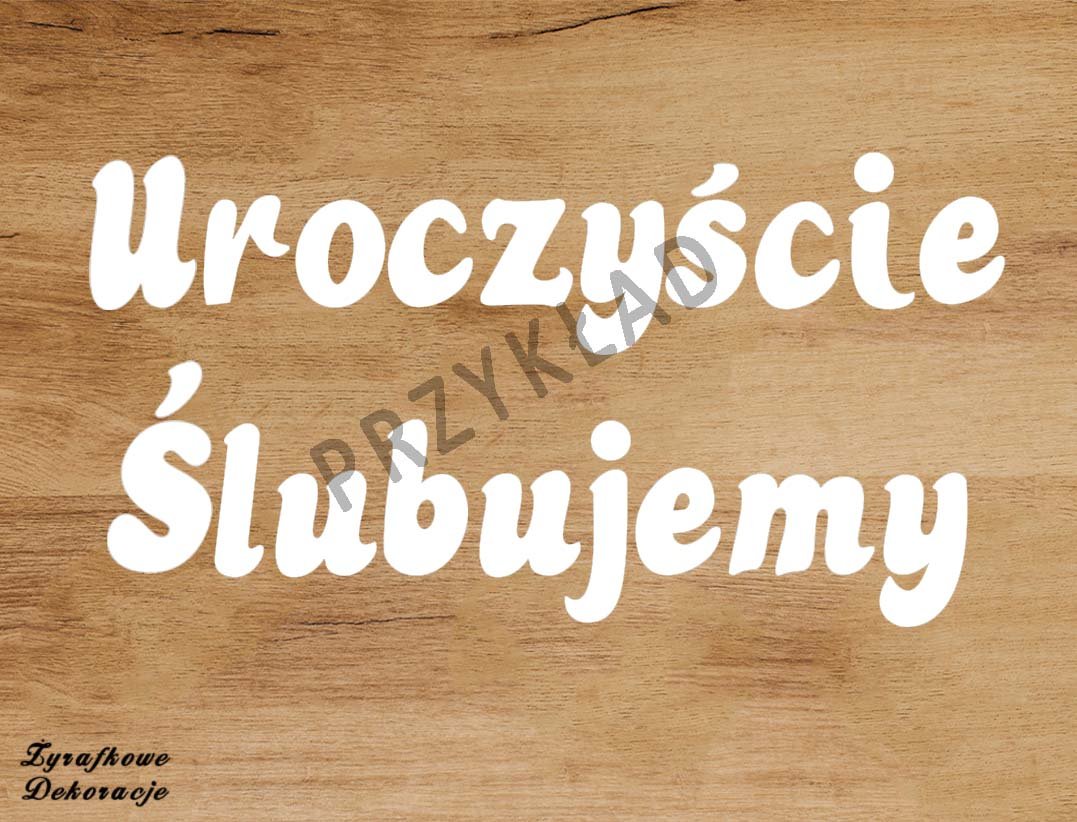 Small Writte dowolny przykład uroczyście ślubujemy