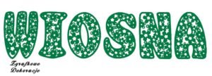 Wiosna napis zielony