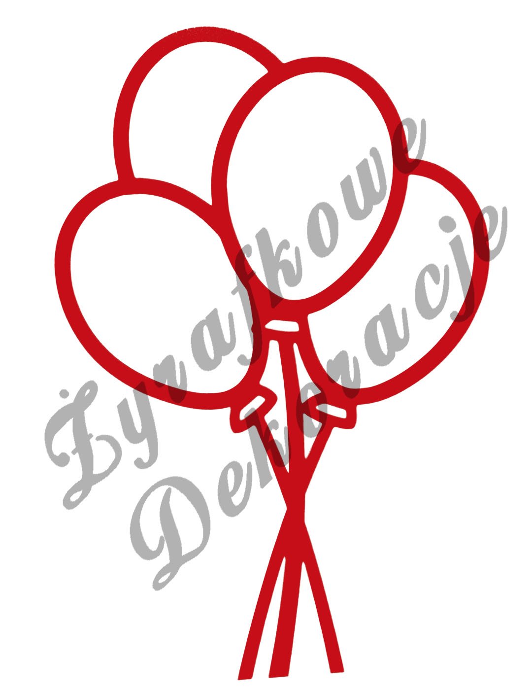 4 balony ażurowe czerwony