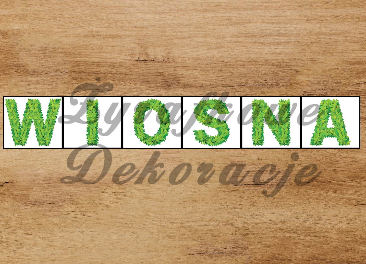 Wiosna trawiasty napis